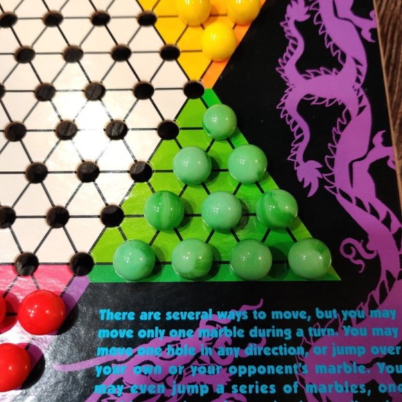 Vintage Golden Classic Games Chinese Checkers Board Game 60 Marbles Used - Picture 7 of 13